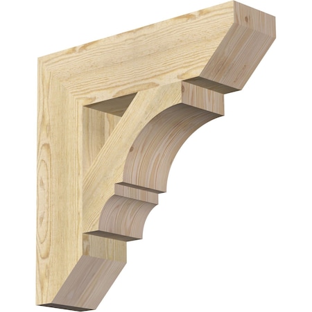 Ekena Millwork Balboa Slat Rough Sawn Bracket, Douglas Fir, 6"W x 24"D x 24"H BKT06X24X24BOA06RDF